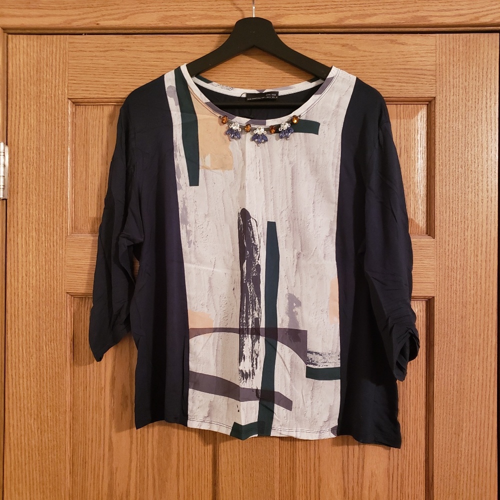 Zara jeweled top